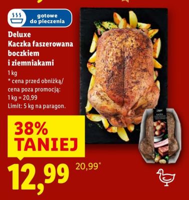 Kaczka faszerowana boczkiem i ziemniakami promocja w Lidl