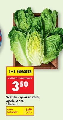 Sałata rzymska mini 1+1 GRATIS Biedronka promocja w Biedronka