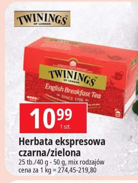 Herbata TWININGS EARL GREY GREEN TEA promocja