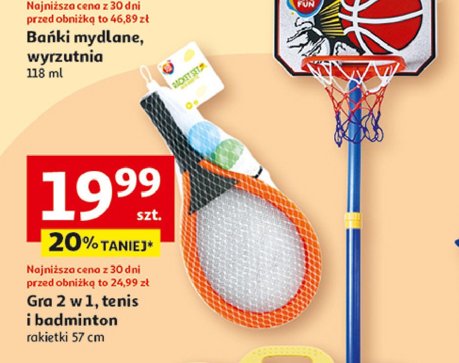 Gra 2w1 tenis i badminton One two fun promocja w Auchan