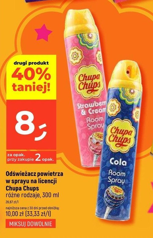 Odświeżacz powietrza strawberry cream Chupa chups promocja