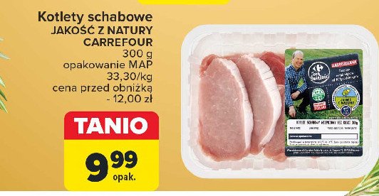 Kotlety schabowe wieprzowe Jakość z natury carrefour promocja w Carrefour Market