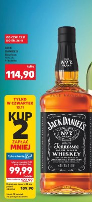 Bourbon Jack Daniel's 1 l  promocja w Kaufland