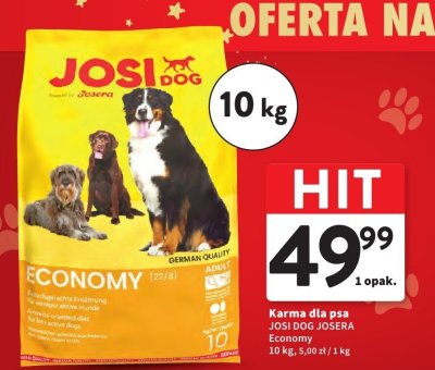 Karma dla psa JOSI DOG JOSERA Economy 10 kg promocja w Intermarche