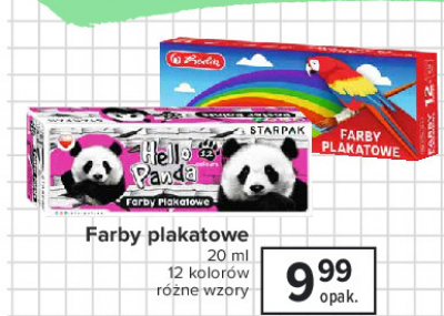 Farby plakatowe hello panda Starpak promocja