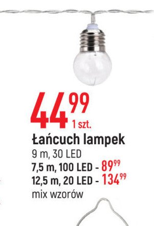 Łańcuch lampek 20 led 12.5 m promocja