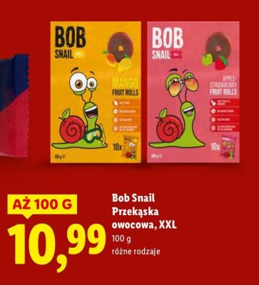 Przekąska owocowa Bob Snail XXL różne rodzaje promocja w Lidl
