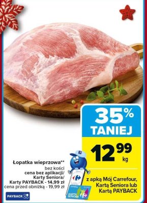 Łopatka wieprzowa bez kości promocja w Carrefour