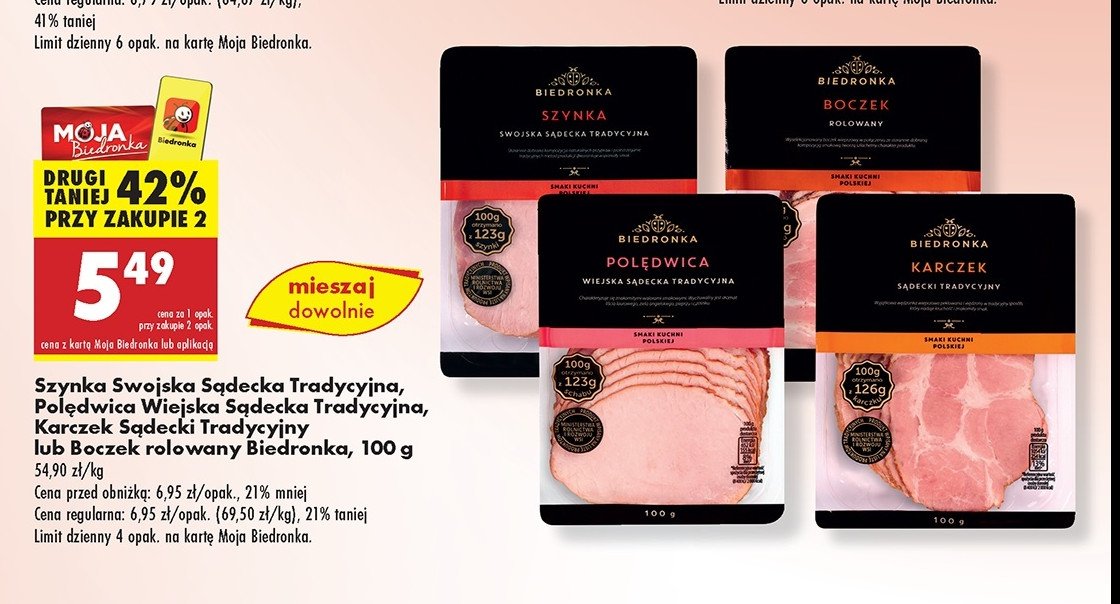 Szynka swojska sądecka tradycyjna Biedronka promocja
