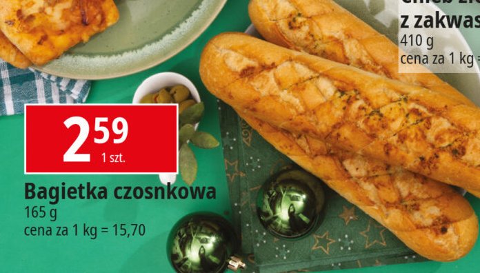 Bagietka czosnkowa promocja w Leclerc