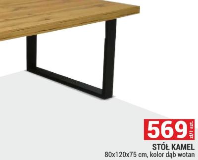 Stół KAMEL 80x120x75 cm, kolor dąb wotan promocja w Merkury Market