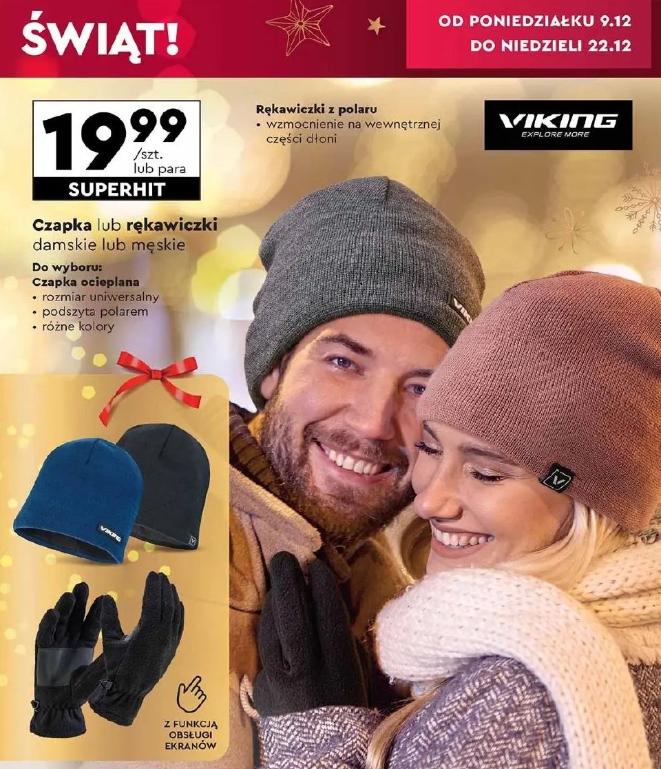 Czapka męska Viking promocja w Biedronka