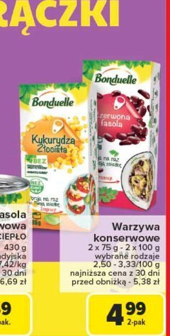 Czerwona fasola Bonduelle promocja w Carrefour