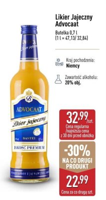Likier Jajeczny Advocaat promocja w Aldi