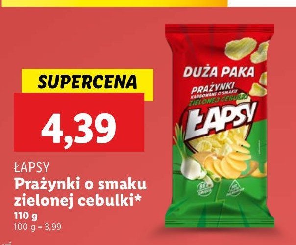 Prażynki zielona cebulka Łapsy promocja