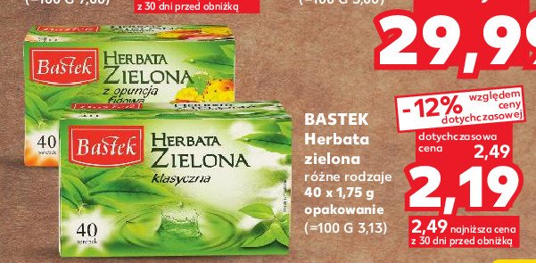 Herbata zielona Bastek promocja