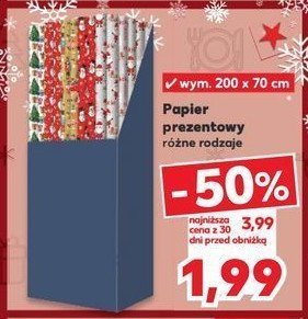 Papier prezentowy 200 x 70 cm promocja w Kaufland