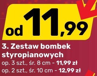 Zestaw bombek styropianowych promocja w Bricomarche