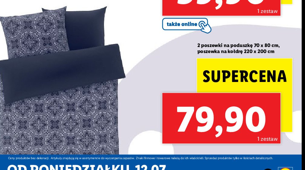 Po艣ciel satynowa 2200 x 200 cm + 2 x 70 x 80 cm Meradiso promocja