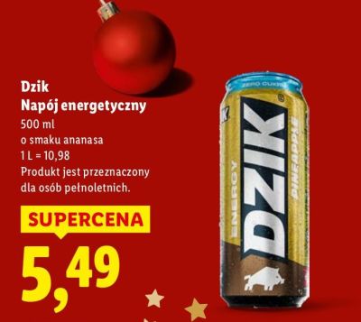 Napój energetyczny o smaku ananasa promocja w Lidl