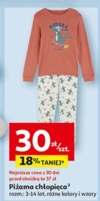 Piżama chłopięca Inextenso rozmiar 3-14 lat, różne kolory i wzory promocja w Auchan