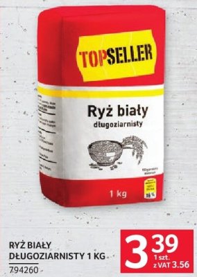 Ryż biały długoziarnisty Topseller 1kg promocja w Selgros