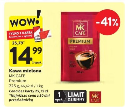 Kawa mielona MK CAFE Premium promocja w Intermarche