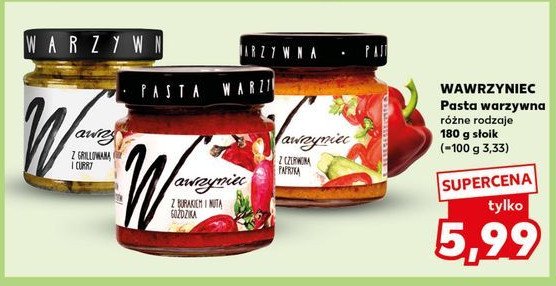 Pasta z czerwoną papryką Wawrzyniec promocja