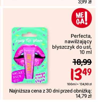 B艂yszczyk do ust candy cake Perfecta promocja