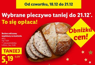 Bochenek orkiszowy wypiękany na kamieniu promocja w Lidl