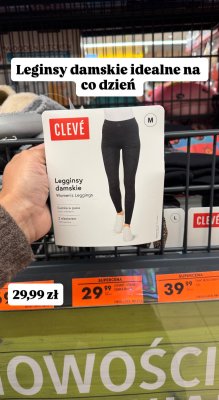Legginsy damskie CLEVÉ promocja w Biedronka