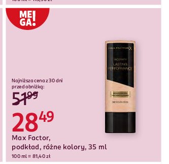 Podkład Max factor lasting performance promocja w Rossmann