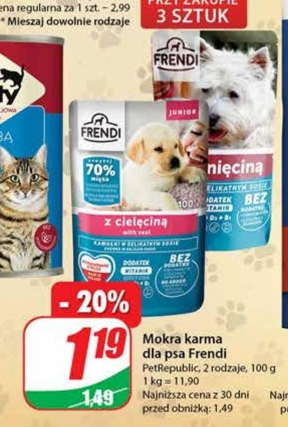 Karma dla psa z cielęciną FRENDI (KARMA) promocja