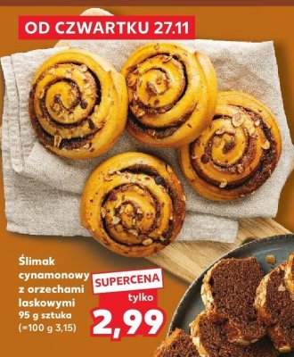 Ślimak cynamonowy MICHAS z orzechami laskowymi promocja w Kaufland