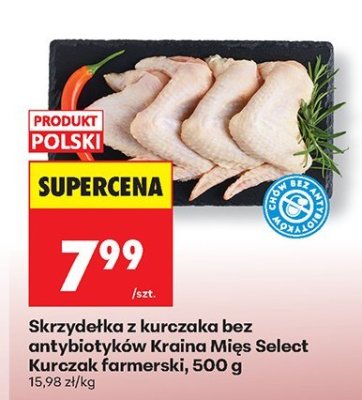 Skrzydełka z kurczaka bez antybiotyków Select Kurczak farmerski, 500 g promocja w Biedronka