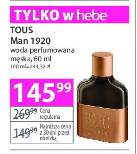 Woda toaletowa Tous 1920 the origin promocja w Hebe