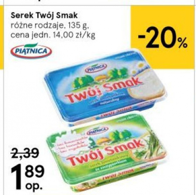 Serek śmietankowy ze szczypiorkiem Piątnica twój smak promocja