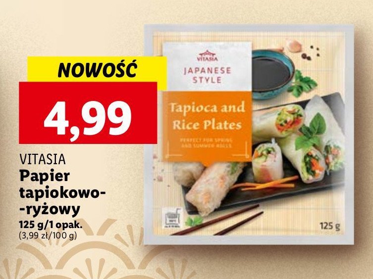 Papier tapiokowo-ryżowy Vitasia promocja