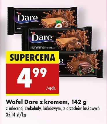 Wafelek kakaowy z kremem orzechowym Eti dare promocja