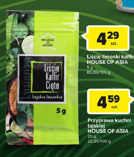 Li艣cie kaffiru House of asia promocja