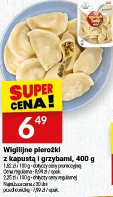 Wigilijne pierożki z kapustą i grzybami, 400 g promocja w Twój Market