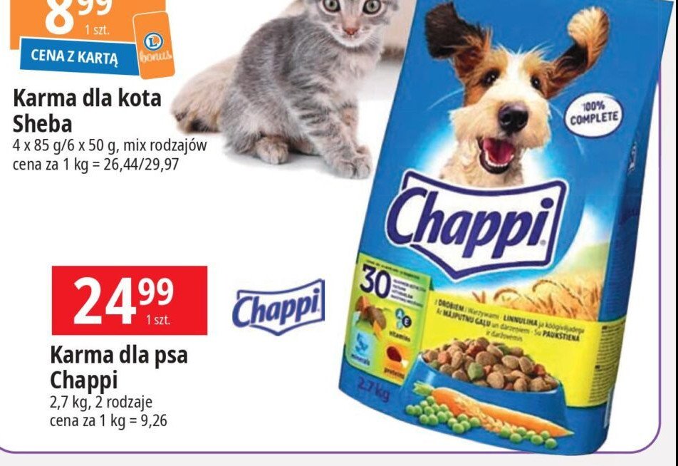 Karma dla psa z drobiem i warzywami Chappi promocja