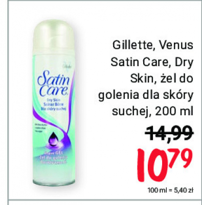 Żel do golenia lavender kiss Gillette satin care promocja
