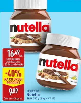 Krem czekoladowo-orzechowy Nutella promocja w Aldi