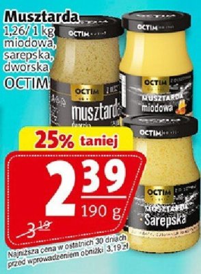 Musztarda Octim promocja w Prim Market