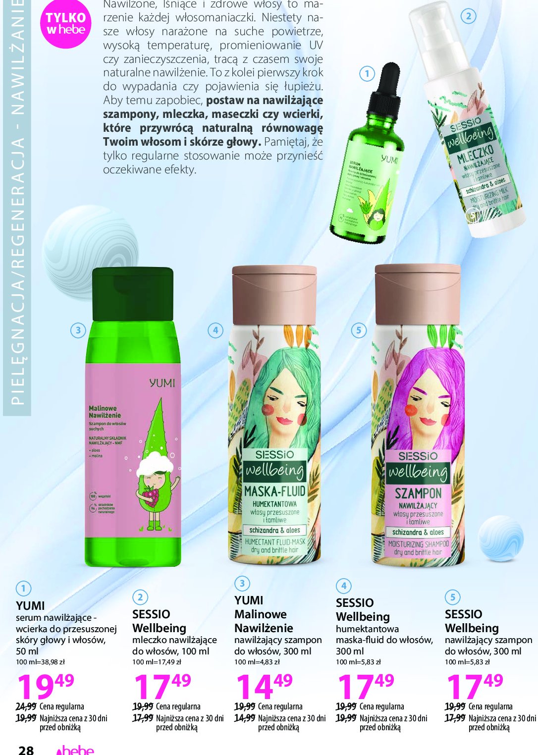 Szampon malinowe nawilżenie Yumi cosmetics promocja