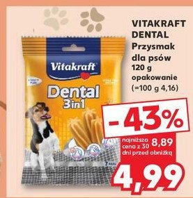 Przysmak dla psa dental 3in1 fresh małe rasy Vitakraft promocja w Kaufland