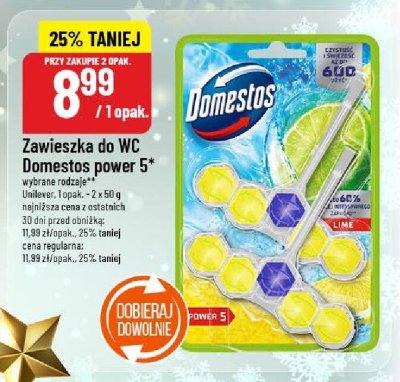 Zawieszka do WC Domestos power 5 promocja w POLOmarket