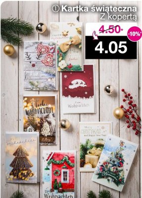 Kartka świąteczna z kopertą promocja w Woolworth
