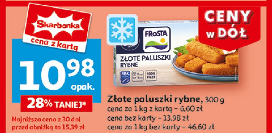 Złote paluszki Frosta promocja w Auchan